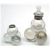 Image 1 : A Victorian glass inkwell formed from 4 balls, 6ins and a smaller ditto £60-80...