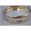 Image 2 : BIG HOOP EARRING TRI-COLOR 14K GOLD PLATED
