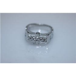 17.4 CTW CZ RING .925 STERLING SILVER