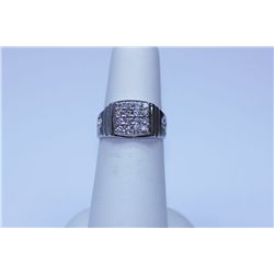 16.05 CTW CZ RING .925 STERLING SILVER