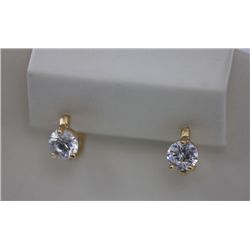 14K GOLD PLATED CZ SMALL EARRINGS
