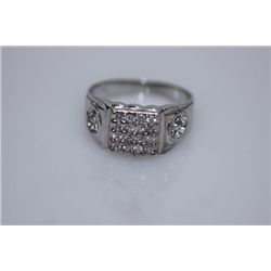 19.5 CTW CZ RING .925 STERLING SILVER