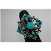 Image 1 : FASHION JEWELRY; SYNTHETIC TURQUOISE COLORED BRASS RING