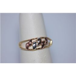 14K GOLD PLATED BI-COLOR RING