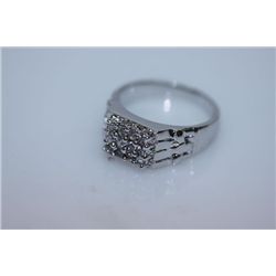 24.6 CTW CZ RING .925 STERLING SILVER