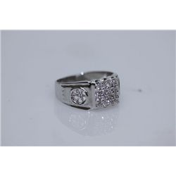 18.68 CTW  CZ RING .925 STERLING SILVER