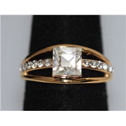 CZ GOLD PLATED FASHION JEWELRY RING