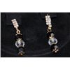 Image 1 : CZ 14K GOLD PLATED DANGLE EARRING