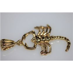 14K GOLD PLATED SCORPION PENDANT