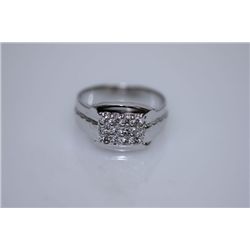 24.5 CTW CZ RING .925 STERLING SILVER