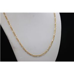 14K GOLD PLATED FIGARO CHAIN 16"