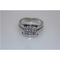 24.1 CTW CZ RING .925 STERLING SILVER