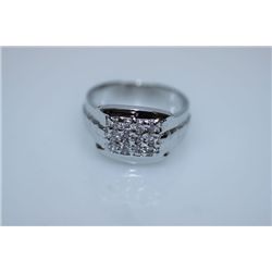 17.2 CTW CZ RING .925 STERLING SILVER