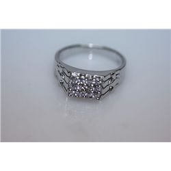 19.2 CTW CZ RING .925 STERLING SILVER