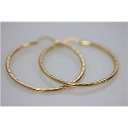 14K GOLD PLATED HOOP EARRINGS