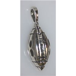 FOOTBALL PENDANT .925 STERLING SILVER