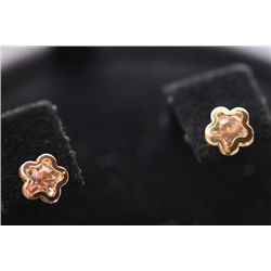 14K GOLD PLATED CZ STAR EARRINGS