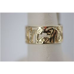 18K GOLD PLATED GOOD LUCK CHARM RING