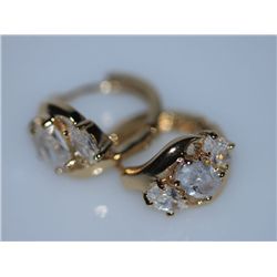 14K GOLD PLATED CZ EARRINGS