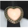 Image 1 : FASHION JEWELRY BRASS RING; HEART SHAPED; SYNTHETIC LIG