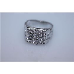 24.7 CTW CZ RING .925 STERLING SILVER