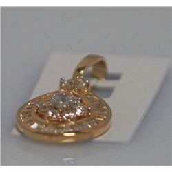 CZ GOLD PLATED FASHION JEWELRY PENDANT