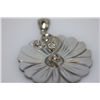 Image 1 : FANCY FASHION JEWELRY GREY FLOWER  WITH CZ PENDANT