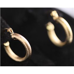 14K GOLD PLATED HOOP EARRING