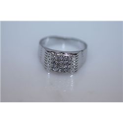 19.4 CTW CZ RING .925 STERLING SILVER