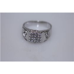 18.3 CTW CZ RING .925 STERLING SILVER