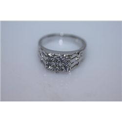 24.6 CTW CZ RING .925 STERLING SILVER