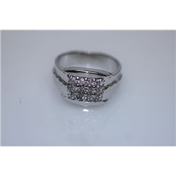 25.7 CTW CZ RING .925 STERLING SILVER