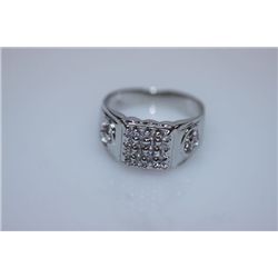 19.0 CTW CZ RING .925 STERLING SILVER