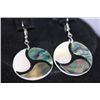 Image 2 : FANCY FASHION JEWELRY TRI-COLOR ROUND EARRINGS