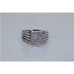 19.92 CTW  CZ RING .925 STERLING SILVER