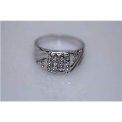 24.7 CTW CZ RING .925 STERLING SILVER