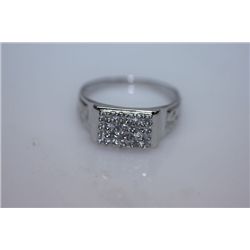 16.5 CTW CZ RING .925 STERLING SILVER