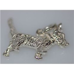 DOG SCOTTISH TERRIER CHARM PENDANT .925 STERLING SILVER