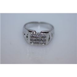 21.9 CTW CZ RING .925 STERLING SILVER