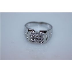 19.1 CTW CZ RING .925 STERLING SILVER