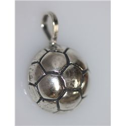 SOCCER BALL PENDANT .925 STERLING SILVER