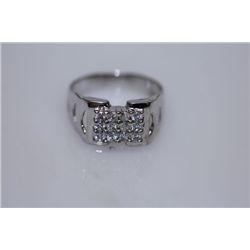 18.2 CTW CZ RING .925 STERLING SILVER