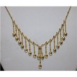 14K GOLD PLATED DANGLING HEARTS NECKLACE