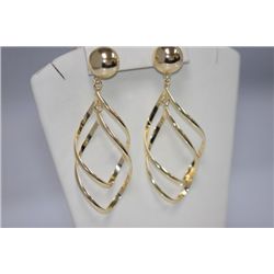 14K GOLD PLATED DANGLING EARRINGS