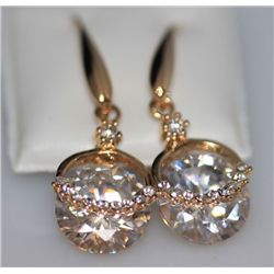 CZ GOLD PLATED FASHION JEWELRY EARRING