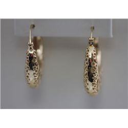 14K GOLD PLATED HALF LOOP EARRINGS