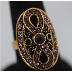 FASHION JEWELRY BRASS RING; SYNTHETIC CZ