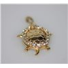 Image 1 : 14K GOLD PLATED CZ TURTLE PENDANT