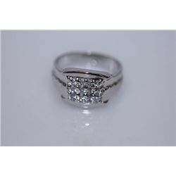 28.1 CTW CZ RING .925 STERLING SILVER