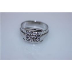 23.1 CTW CZ RING .925 STERLING SILVER